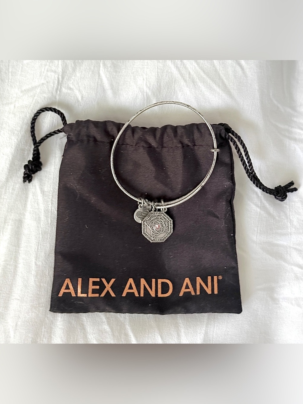 Alex and Ani Silver Bridesmaid Charm Bangle Bracelet - Silver